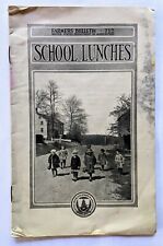 Antique School Lunche US Dept of Agriculture Farmers Bulletin USDA 1922 Pamphlet picture
