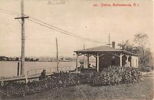 1908 RR Station Buttonwoods RI post card picture