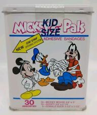 Vintage Mickey Mouse & Pals Printed Bandages Tin - Disney First Aid Band picture