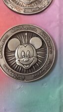 Disney Mickey Mouse 4 Piece Metal Coaster Set. Pewter/Silver? picture