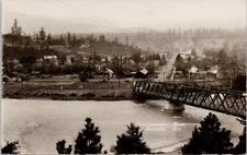Princeton BC Similkameen River Bridge Town British Columbia RPPC Postcard E82 picture