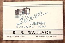 1920s H.B. GLOVER COMPANY DUBUQUE IA R.B. WALLACE INDIANAPOLIS AD BOOKLET Z4607 picture