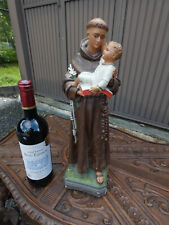 Antique LArge statue of Saint anthony padua With child religious picture