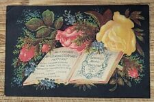 Victorian Trade Card Demorest's Monthly Magazine Patterns Fashion Roses picture