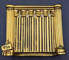 Vintage & Exquisite, Rare Bob Mackie Gold Tone Theatre Building Trinket Box picture