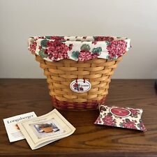 Longaberger May Series 2002 Geranium Basket Combo W/ Tie-On 13th/ Last In Series picture
