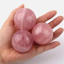 AAA Natural Pink Rose Quartz Magic Crystal Sphere Reiki Healing Ball 40MM+Stand picture
