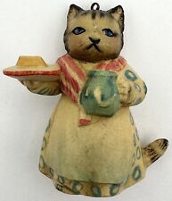 Beatrix Potter Ribby Cat Butter Milk Toriart Anri Italy Christmas Ornament 1981 picture