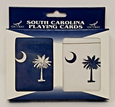STATE OF SOUTH CAROLINA PALM TREE PALMETTO MOON SET OF 2 PLAYING CARD DECKS picture