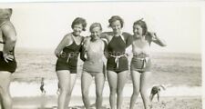 A DAY AT THE BEACH Vintage FOUND PHOTO Black And White Snapshot 39 LA 86 J picture