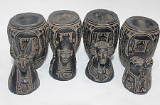 RARE ANCIENT EGYPTIAN ANTIQUE 4 CANOPIC Jars Mummification EGYCOM (04) picture