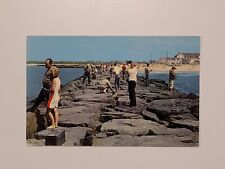 Cape May New Jersey People Fishing Steger Beach Service 1974 NJ Postcard  picture