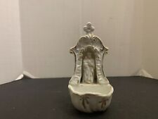 Antique Miniature Standing Paris Porcelain Holy Water Font Madonna and Child picture