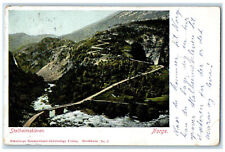 1910 Bridge Over River Stalheimskleiva Stalheim Norway Posted Antique Postcard picture