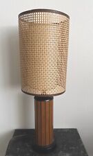 Vintage Mid-Century Lamp  Gruvwood With Original  Woven Shade picture