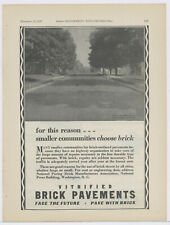 1928 National Paving Brick Assn. Advertisement: North Street Meadville, PA Scene picture
