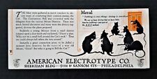 antique AMERICAN ELECTROTYPE CO moral mouse silhouette INK BLOTTER PAPER ad nos picture