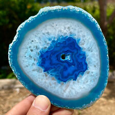 116G Natural and Beautiful Agate Geode Druzy Slice Extra Large Gem picture