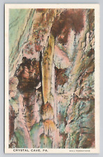 Postcard Crystal Cave Pennsylvania Wall Formations c1920 picture