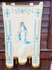 Vintage Religious Embroidery Church Altar Banner St-Anne 35