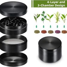 4 Layer Black Zink Alloy Spice Herbal Tobacco Grinder Herb Crusher picture
