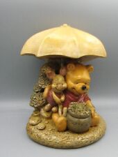 Vintage Disney Winnie The Pooh & Piglet Rainy Day Statue #3582  picture
