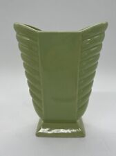 Mid Century Modern MCM Green Retro Ceramic Vase 1950s Handmade Perfect picture