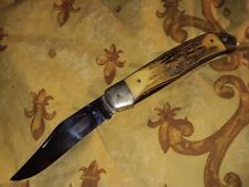 Vintage Queen Steel Two Blade Bone Handle Event Pocket Knife One Of 150 #101 picture