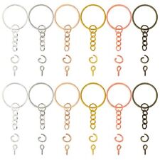 YAKA 360Pcs Sliver Key Chain Rings Kit 120Pcs Keychain Rings120Pcs Screw Eye ... picture