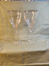 Lenox Rhythm Platinum Rim 5 Ounce Wine Glasses, Set Of Two picture