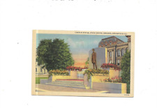Vintage Postcard Lincoln Statue State Capitol Springfield ILL Linen picture