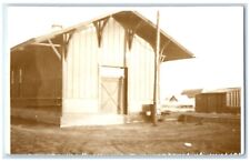 c1960's Unknown Iowa IA Railroad Vintage Train Depot Station RPPC Photo Postcard picture