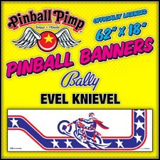 Bally EVEL KNIEVEL PINBALL BANNER • Officially Licensed - Sewn Vinyl Banner picture