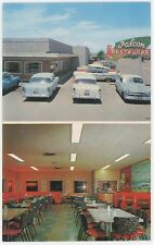 * KILLER * Vintage 1950's Postcard - ROUTE 66 WINSLOW AZ - The Falcon Restaurant picture