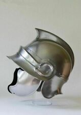 Medieval 18GA Steel Roman Royal HELLENISTIC Helmet Silver Finish Greek HTT99 picture