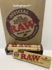 One Pack RAW King Size Classic Connoisseur Rolling Papers w/ Tips + 110mm Roller picture