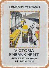 METAL SIGN - 1926 London's Tramways Victoria Embankment Vintage Ad picture
