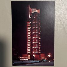 Bartlesville Oklahoma Price Tower Apartments Vintage Chrome Postcard Winter Car picture