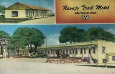 Monticello Utah Postcard Navajo Trail Motel Roadside Highway 160 Advertising picture