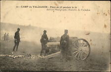 WWI France French military camp artillery cannon vintage postcard picture
