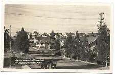 RPPC Postcard Residential District Anchorage Alaska AK Old Cars picture