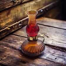 Wonderful Old Vintage Collectible Miniature Hurricane Lamp picture