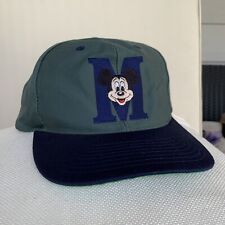 Vintage 90s Goofy Hat Co Mickey Mouse Snapback Hat 90s Olive Green Embroidered picture