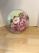 Beautiful Hand-Painted Floral Gone With The Wind Lamp Globe - Please Read Below picture