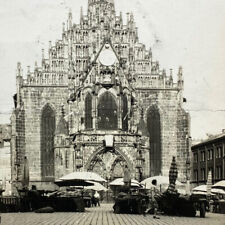 Antique 1910s Schöne Brunnen And Frauenkirche Market Square 11
