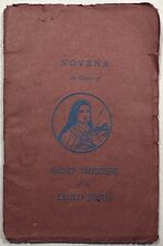 Novena in Honor of St. Therese, Antique 1924 Holy Devotional Booklet. picture