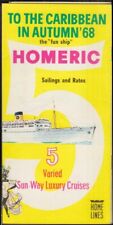 Home Lines Sun-Way Luxury Cruise brochure S S Homeric Autumn 1968 picture