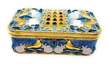 Travel Candlesticks Hand Painted Enamel on Blue Choshen With Pomegranates picture