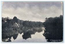 c1950's Up River From Ft. Bridge Grove Lisbon New Hampshire NH Vintage Postcard picture
