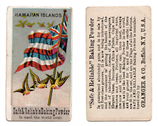 1890's H628 Granger & Co. N.Y.~ FLAGS All Nations Card ~Hawaiian Islands ~HAWAII picture